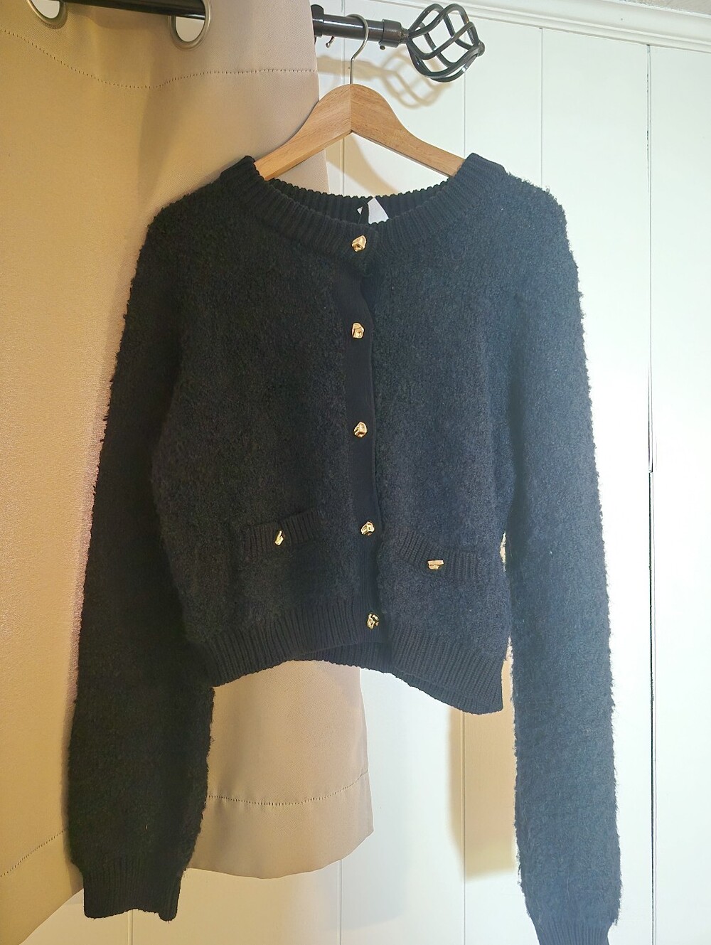 NWOT Navy Boucle Cardigan